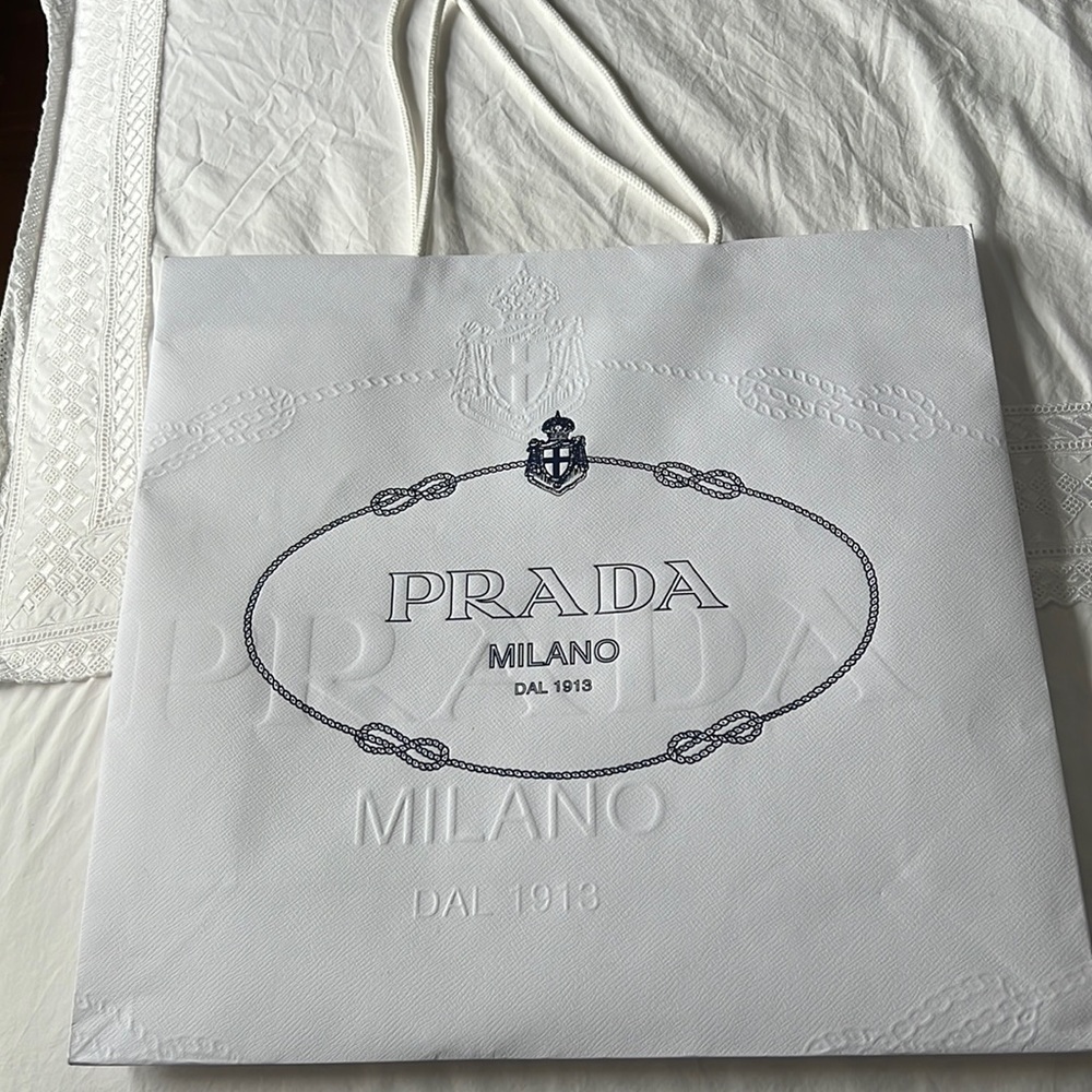 PRADA shopping paper bag, 16” x 16”